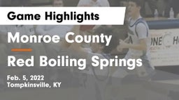 Monroe County  vs Red Boiling Springs  Game Highlights - Feb. 5, 2022