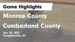 Monroe County  vs Cumberland County  Game Highlights - Jan. 20, 2023