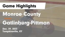 Monroe County  vs Gatlinburg-Pittman  Game Highlights - Dec. 29, 2023