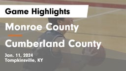 Monroe County  vs Cumberland County  Game Highlights - Jan. 11, 2024