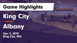 King City  vs Albany  Game Highlights - Jan. 5, 2018