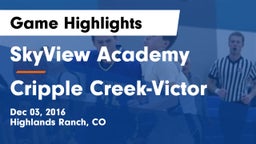 SkyView Academy  vs Cripple Creek-Victor Game Highlights - Dec 03, 2016