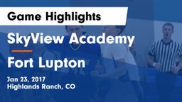 SkyView Academy  vs Fort Lupton  Game Highlights - Jan 23, 2017