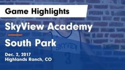 SkyView Academy  vs South Park  Game Highlights - Dec. 2, 2017