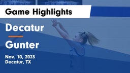 Decatur  vs Gunter  Game Highlights - Nov. 10, 2023
