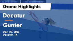 Decatur  vs Gunter Game Highlights - Dec. 29, 2023