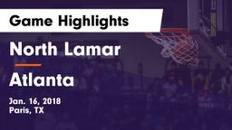North Lamar  vs Atlanta  Game Highlights - Jan. 16, 2018