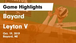 Bayard  vs Leyton V Game Highlights - Oct. 19, 2019