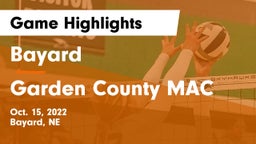 Bayard  vs Garden County MAC Game Highlights - Oct. 15, 2022