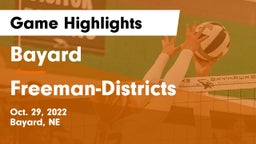 Bayard  vs Freeman-Districts Game Highlights - Oct. 29, 2022