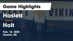 Haslett  vs Holt  Game Highlights - Feb. 18, 2020