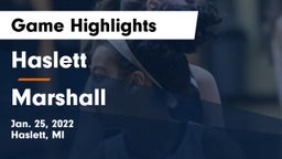 Haslett  vs Marshall  Game Highlights - Jan. 25, 2022