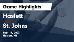 Haslett  vs St. Johns  Game Highlights - Feb. 17, 2023