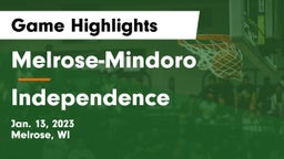 Melrose-Mindoro  vs Independence  Game Highlights - Jan. 13, 2023