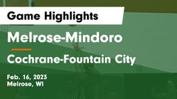 Melrose-Mindoro  vs Cochrane-Fountain City  Game Highlights - Feb. 16, 2023