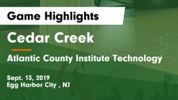 Cedar Creek  vs Atlantic County Institute Technology Game Highlights - Sept. 13, 2019