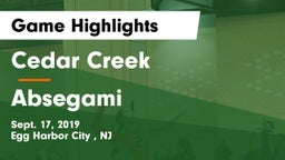 Cedar Creek  vs Absegami  Game Highlights - Sept. 17, 2019