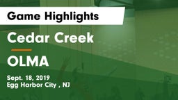 Cedar Creek  vs OLMA Game Highlights - Sept. 18, 2019