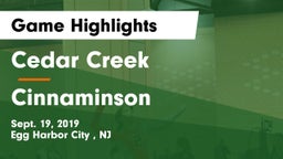 Cedar Creek  vs Cinnaminson  Game Highlights - Sept. 19, 2019