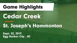 Cedar Creek  vs St. Joseph's Hammonton Game Highlights - Sept. 23, 2019