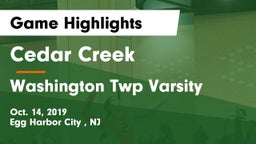 Cedar Creek  vs Washington Twp Varsity Game Highlights - Oct. 14, 2019