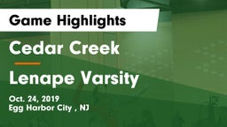 Cedar Creek  vs Lenape Varsity Game Highlights - Oct. 24, 2019