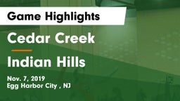 Cedar Creek  vs Indian Hills  Game Highlights - Nov. 7, 2019