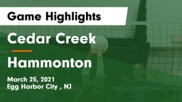 Cedar Creek  vs Hammonton  Game Highlights - March 25, 2021