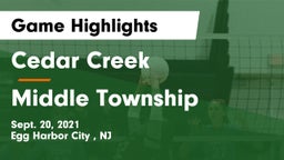 Cedar Creek  vs Middle Township Game Highlights - Sept. 20, 2021