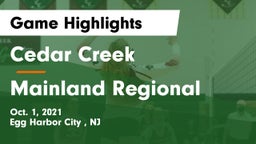Cedar Creek  vs Mainland Regional  Game Highlights - Oct. 1, 2021
