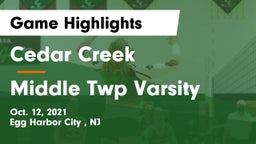 Cedar Creek  vs Middle Twp Varsity Game Highlights - Oct. 12, 2021