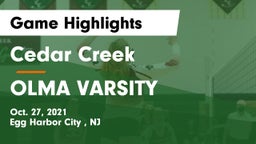 Cedar Creek  vs OLMA VARSITY Game Highlights - Oct. 27, 2021