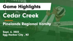 Cedar Creek  vs Pinelands Regional Varsity Game Highlights - Sept. 6, 2022
