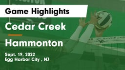 Cedar Creek  vs Hammonton  Game Highlights - Sept. 19, 2022