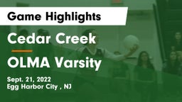 Cedar Creek  vs OLMA Varsity Game Highlights - Sept. 21, 2022