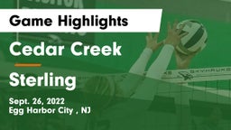 Cedar Creek  vs Sterling  Game Highlights - Sept. 26, 2022