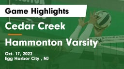 Cedar Creek  vs Hammonton Varsity Game Highlights - Oct. 17, 2022