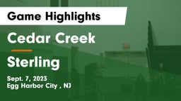 Cedar Creek  vs Sterling  Game Highlights - Sept. 7, 2023