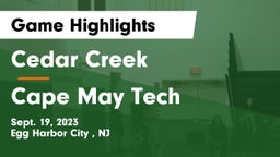 Cedar Creek  vs Cape May Tech Game Highlights - Sept. 19, 2023