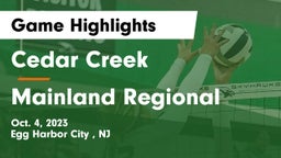 Cedar Creek  vs Mainland Regional  Game Highlights - Oct. 4, 2023