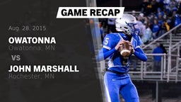 Recap: Owatonna  vs. John Marshall  2015