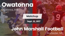 Matchup: Owatonna  vs. John Marshall Football 2017