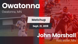 Matchup: Owatonna  vs. John Marshall  2018