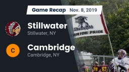 Recap: Stillwater  vs. Cambridge  2019