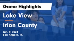 Lake View  vs Irion County  Game Highlights - Jan. 9, 2024
