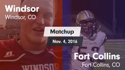 Matchup: Windsor  vs. Fort Collins  2016