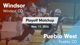 Matchup: Windsor  vs. Pueblo West  2016