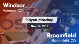 Matchup: Windsor  vs. Broomfield  2016