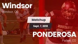 Matchup: Windsor  vs. PONDEROSA  2018