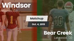Matchup: Windsor  vs. Bear Creek  2019